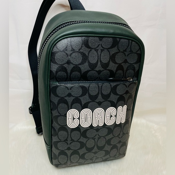 NWT Coach Westway backpack in Colorblock Signature Canvas with Coach Patch Sling - Picture 8 of 14